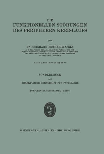 Die funktionellen Störungen des peripheren Kreislaufs