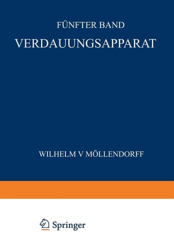 Verdauungsapparat Fünter Band / 3. Teil