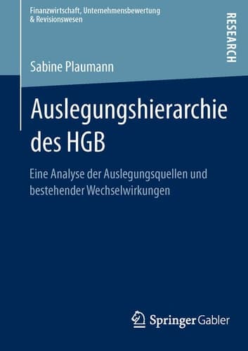 Auslegungshierarchie des HGB Eine Analyse der Auslegungsquellen und bestehender Wechselwirkungen