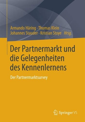 Der Partnermarkt und die Gelegenheiten des Kennenlernens Der Partnermarktsurvey