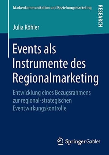 Events als Instrumente des Regionalmarketing Entwicklung eines Bezugsrahmens zur regional-strategischen Eventwirkungskontrolle