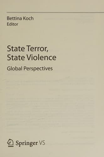 State Terror, State Violence Global Perspectives