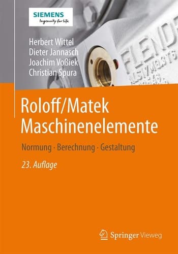 Roloff/Matek Maschinenelemente Normung, Berechnung, Gestaltung