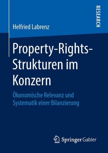 Property-Rights-Strukturen im Konzern Ökonomische Relevanz und Systematik einer Bilanzierung