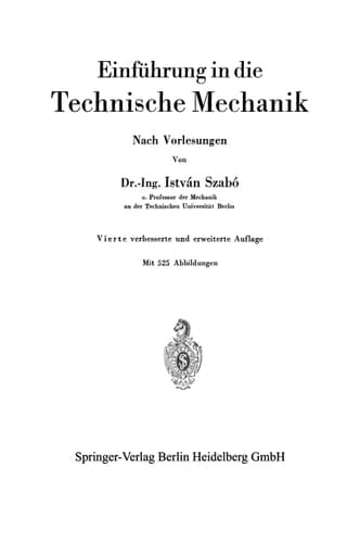 Einführung in die technische Mechanik: nach Vorlesungen