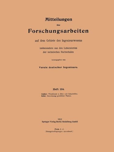 Winddruck in Silos und Schachtöfen. Berechnung gewölbter Platten