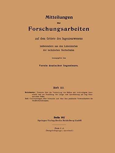 Mitteilungen über Forschungsarbeiten auf dem Gebiete des Ingenieurwesens