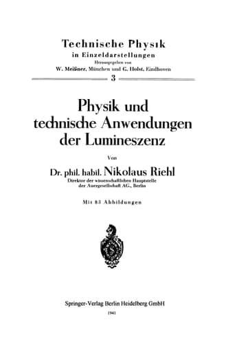 Physik und technische Anwendungen der Lumineszenz