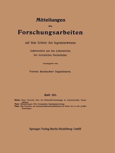 Mitteilungen über Forschungsarbeiten auf dem Gebiete des Ingenieurwesens insbesondere aus den Laboratorien der technischen Hochschulen