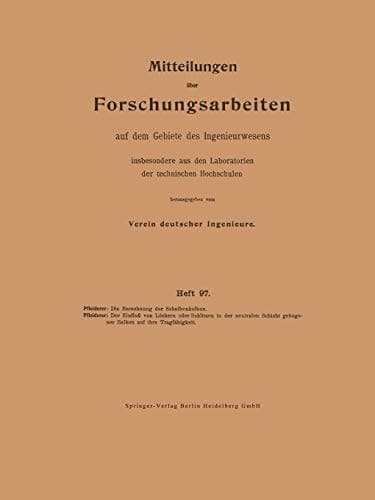 Die Berechnung der Scheibenkolben. Der Einfluß von Löchern oder Schlitzen in der neutralen Schicht gebogener Balken auf ihre Tragfähigkeit
