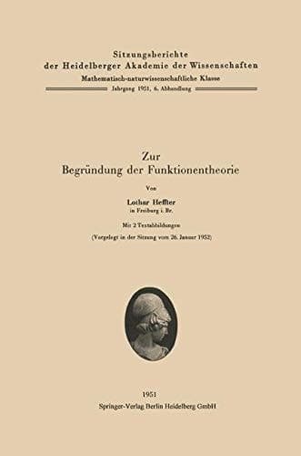 Zur Begründung der Funktionentheorie