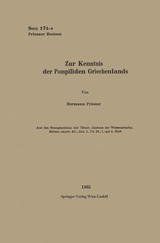 Zur Kenntnis der Pompiliden Griechenlands (German Edition)