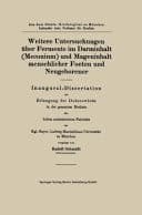 Weitere Untersuchungen über Fermente im Darminhalt (Meconium) und Mageninhalt menschlicher Foeten und Neugeborener Inaugural-Dissertation