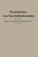 Verzeichnis von Geschäftsfreunden des Hauses