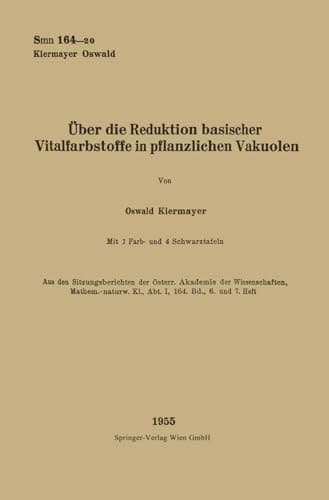 Über die Reduktion basischer Vitalfarbstoffe in pflanzlichen Vakuolen (German Edition)