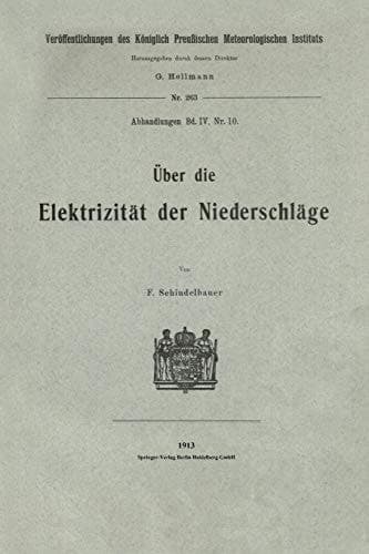 Über die Elektrizität der Niederschläge