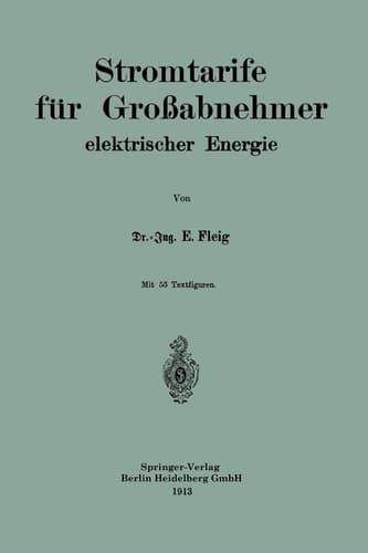 Stromtarife für Großabnehmer elektrischer Energie (German Edition)