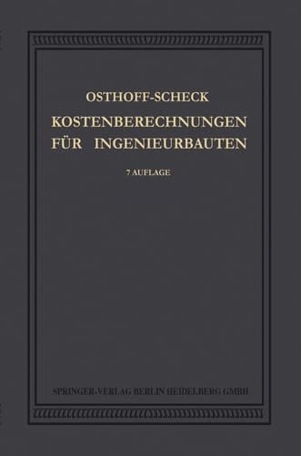 Kosten-Berechnungen für Ingenieurbauten