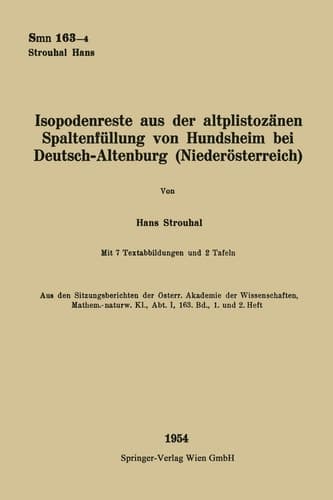Isopodenreste aus der altplistozänen Spaltenfüllung von Hundsheim bei Deutsch-Altenburg (Niederösterreich) (German Edition)