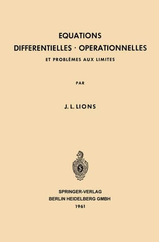 Equations Differentielles Operationnelles Et Problèmes aux Limites