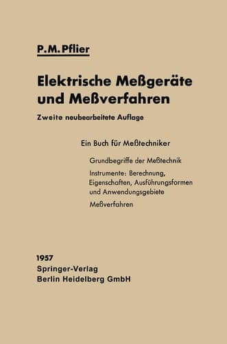 Elektrische Meßgeräte Und Meßverfahren (German Edition)