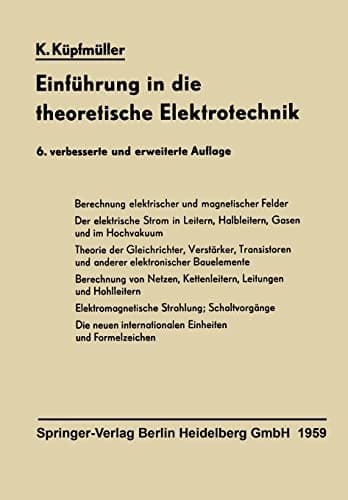 Einführung in die theoretische Elektrotechnik (German Edition)