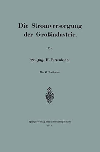 Die Stromversorgung der Großindustrie (German Edition)