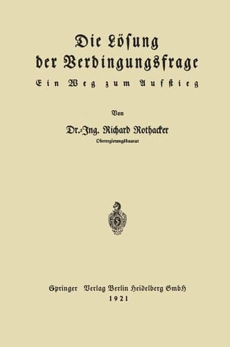 Die Lösung der Verdingungsfrage Ein Weg zum Aufstieg