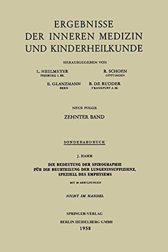 Die Bedeutung der Spirographie für die Beurteilung der Lungeninsuffizienz, speziell des Emphysems