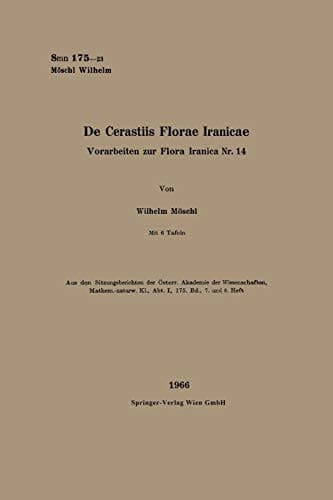 De Cerastiis Florae Iranicae Vorarbeinten zur Flora Iranica Nr. 14
