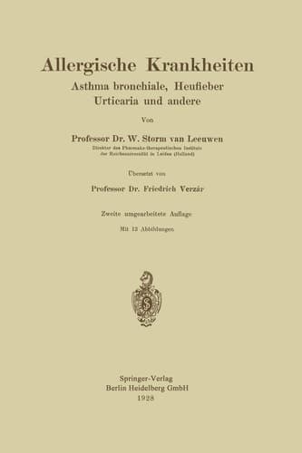 Allergische Krankheiten Asthma bronchiale, Heufieber Urticaria und andere