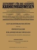 Gutachterausschuß für das öffentliche Krankenhauswesen Fachausschuß des Deutschen Gemeindetages