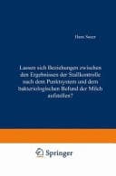 Lassen sich Beziehungen zwischen den Ergebnissen der Stallkontrolle nach dem Punktsystem und dem bakteriologischen Befund der Milch aufstellen?