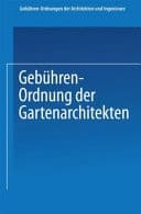 Gebühren-Ordnung der Gartenarchitekten