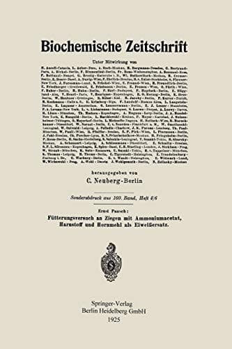 Fütterungsversuch an Ziegen mit Ammoniumacetat, Harnstoff und Hornmehl als Eiweißersatz