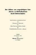 Der Abbau von ungesättigten Fettsäuren zu Methylketonen durch Schimmelpilze Inaugural-Dissertation zur Erlangung der Doktorwürde der Hohen Naturwissenschaftlichen Fakultät der Ludwig-Maximilians-Universität zu München