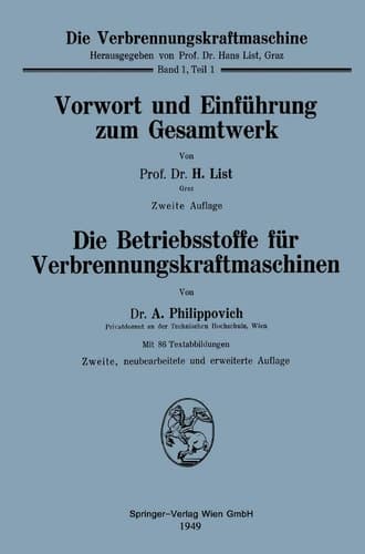 Vorwort und Einführung zum Gesamtwerk (Die Verbrennungskraftmaschine, 1, 1) (German Edition)