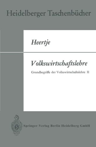 Volkswirtschaftslehre Grundbegriffe der Volkswirtschaftslehre II