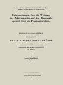 Untersuchungen über die Wirkung der Adstringentien auf den Magensaft, speziell über die Pepsinadsorption Inaugural-Dissertation