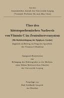 Über den histotopochemischen Nachweis von Vitamin C im Zentralnervensystem Mit Berücksichtigung der Epiphysis cerebri