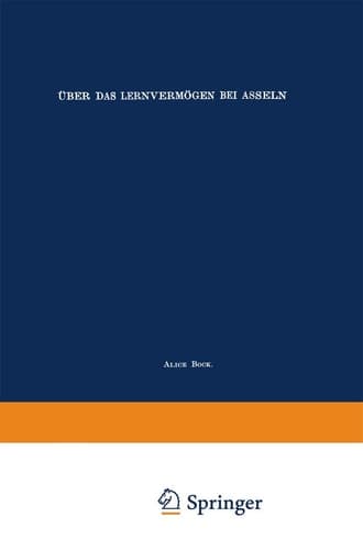 Über das Lernvermögen bei Asseln