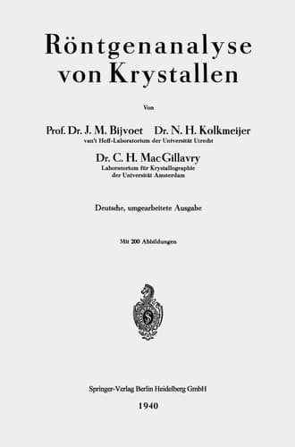 Röntgenanalyse von Krystallen (German Edition)
