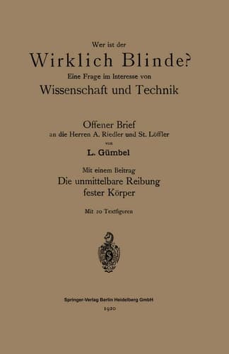 Wer ist der wirklich Blinde? Eine Frage im Interesse von Wissenschaft und Technik