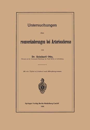Untersuchungen über Sehnervenveränderungen bei Arteriosclerose (German Edition)