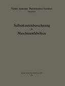 Selbstkostenberechnung für Maschinenfabriken