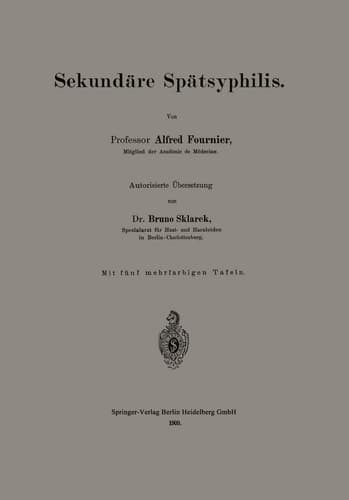 Sekundäre Spätsyphilis (German Edition)
