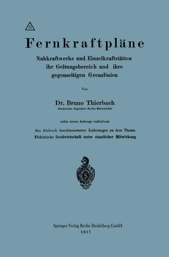 Fernkraftpläne Nahkraftwerke und Einzelkraftstätten, ihr Geltungsbereich und ihre gegenseitigen Grenzlinien