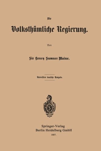 Die Volksthumliche Regierung (German Edition)