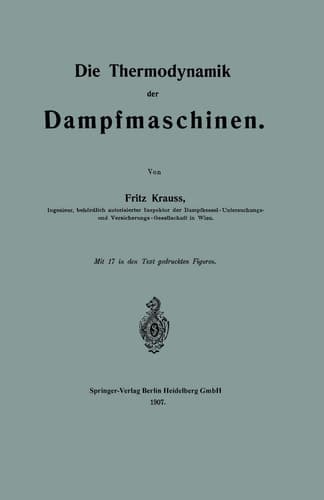 Die Thermodynamik der Dampfmaschinen (German Edition)