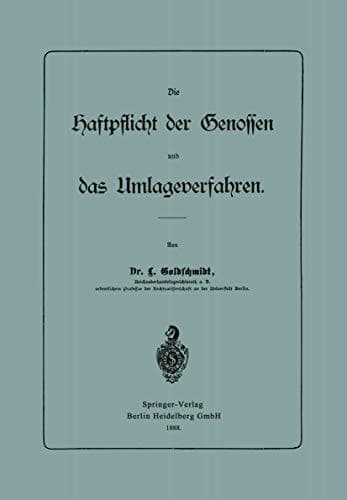 Die Haftpflicht der Genossen und das Umlageverfahren (German Edition)